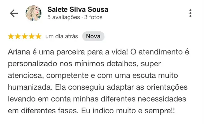 Depoimento de paciente, print de conversa 4