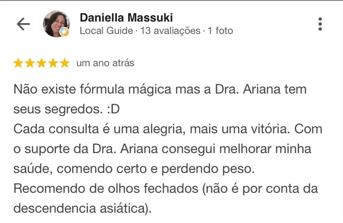 Depoimento de paciente, print de conversa 8