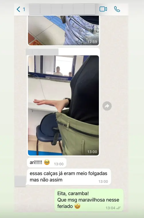 Resultado de paciente, print de conversa 2