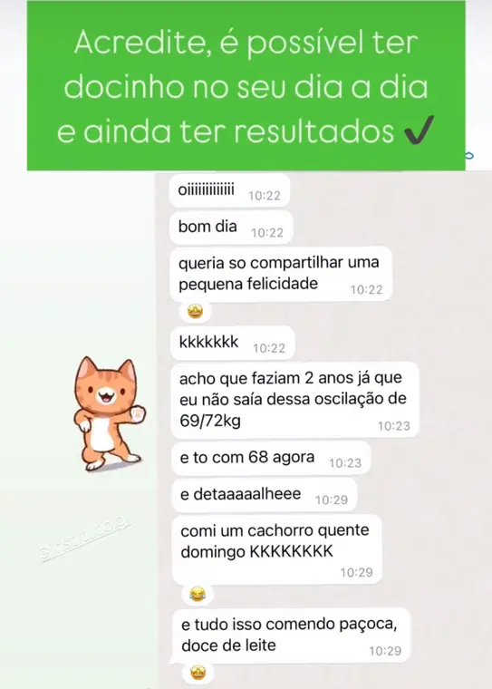 Resultado de paciente, print de conversa 5